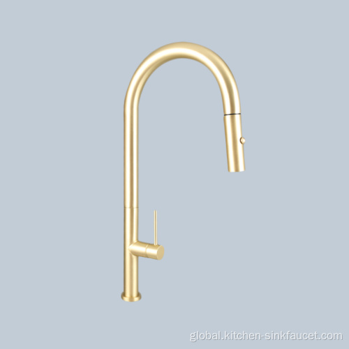 China Sink wash basin switch handle golden telescopic faucet Manufactory